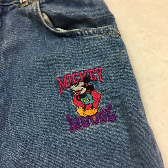 Vintage Mickey & Co Jeans Boys Girls Size 10 Blue Denim Embroidered 100% Cotton - Picture 4 of 14